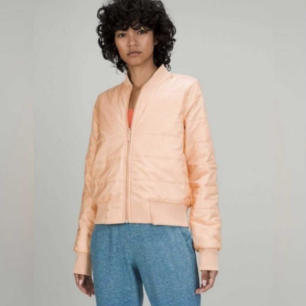 *NEW*, Lululemon Non-Stop Reversable Bomber Jacket in Bleached Apricot, size 8